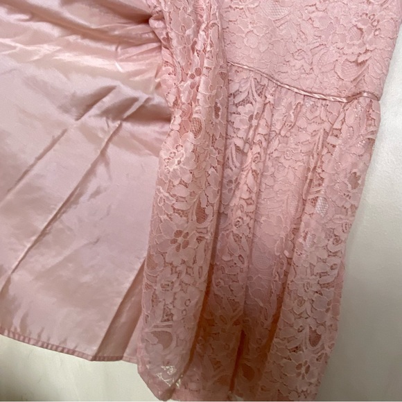 Zenzi Pink Lace Dress L (10/12) - Picture 6 of 9